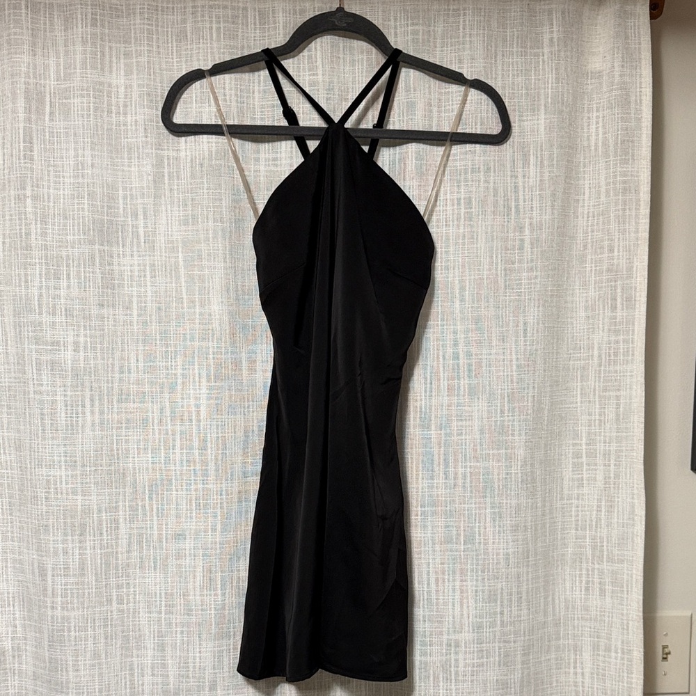 Studio 19 Black Halter Dress Mini. Size Small.